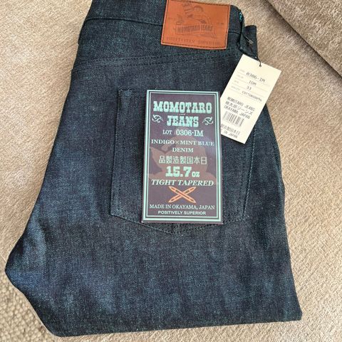 Momotaro - 15.7oz - Indigo x Mint Selvedge