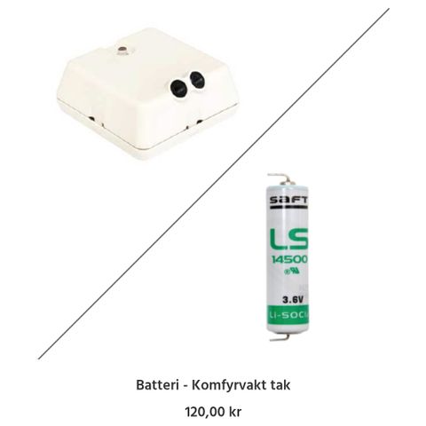 Batteriet til komfyrvakt tak