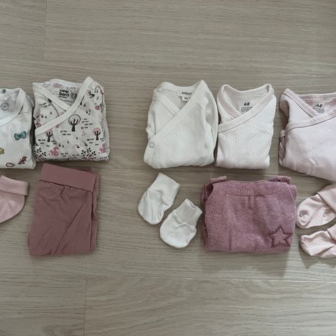 Klespakke baby str. 50 (Hust&Claire, Newbie, Lindex, H&M)