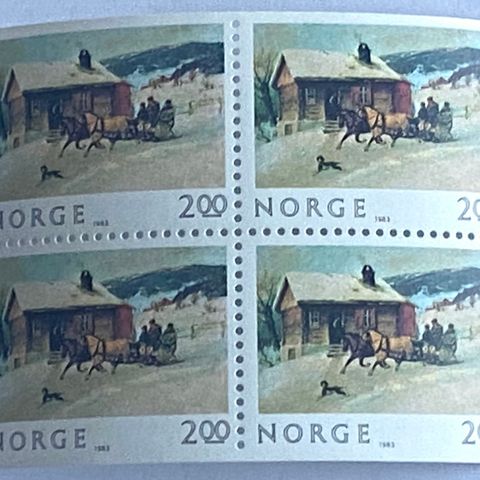Norge 1983 Juleposten 1983   NK 942 4-blokk  Postfrisk