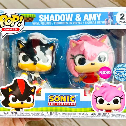 Funko Pop! Shadow & Amy (Flocked | 2-Pack) | Sonic The Hedgehog