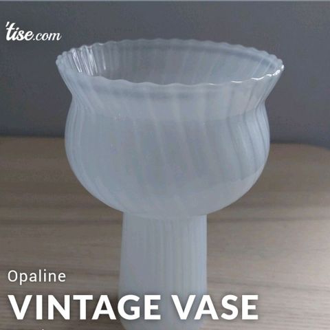 Vintage hyasintglass. Opaline melkehvitt.