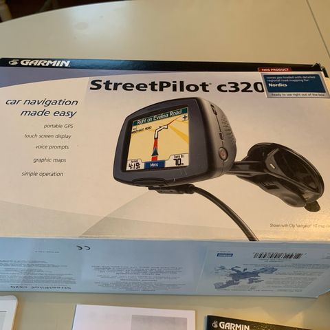 Garmin StreetPilot c320. Kart fra Nordics 2013