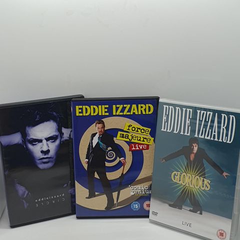 3 stk Eddie Izzard dvd