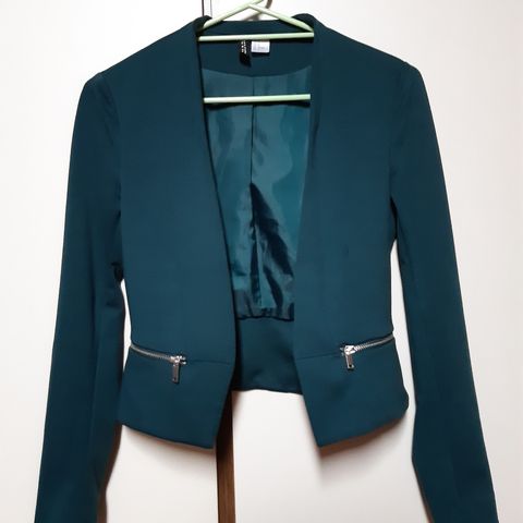 Mørkegrønn blazer