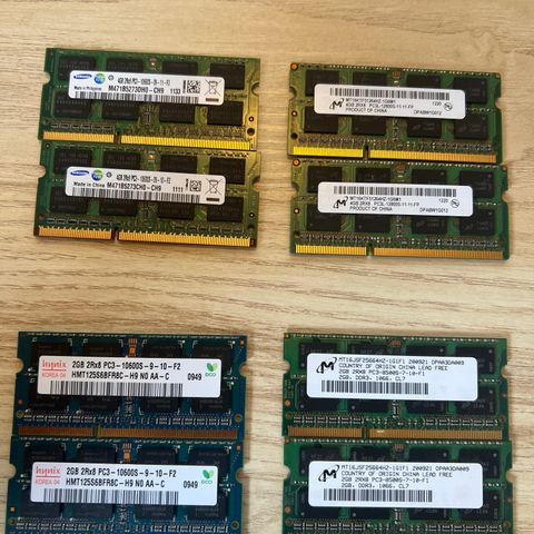 DDR3 Laptop RAM 2 og 4GB