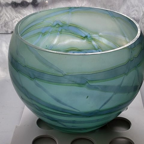 Stor retro kunstglass bolle, ny pris 200 kr fastpris