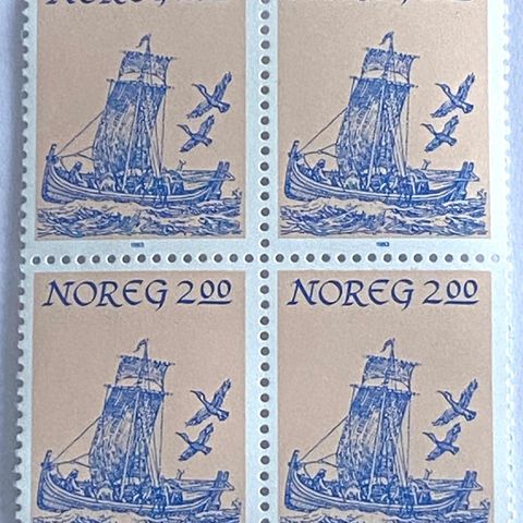 Norge 1983 Nord-Norske båttyper  NK 939 4-blokk  Postfrisk