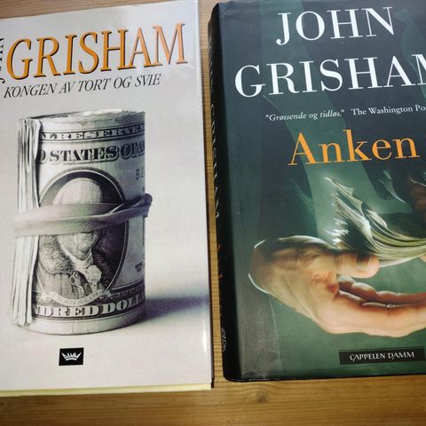 John Grisham ,ti bøker kr 30 pr stk,noen ulest, innbundet