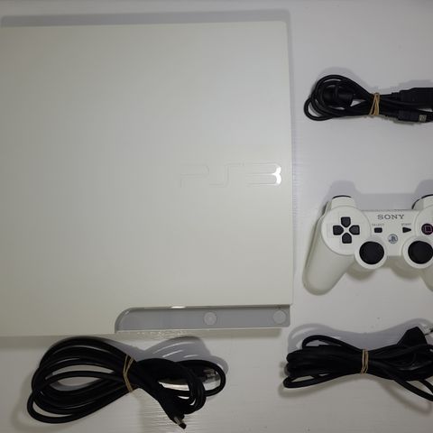 PlayStation 3 Slim Hvit Komplett