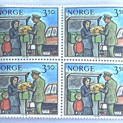 Norge 1984 Postarbeid  NK 946 4-blokk  Postfrisk