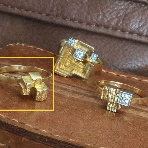 Lapponia gull ring “Gold turret” i 18K gull