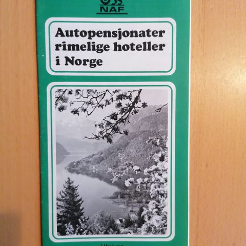 Autopensjonater rimelige hoteller i Norge NAF 1978