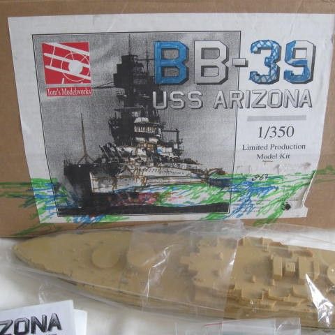 USS ARIZONA BB 39 - Resin - 1/350 - L: 515 mm - Tom's Modelworks 1992.