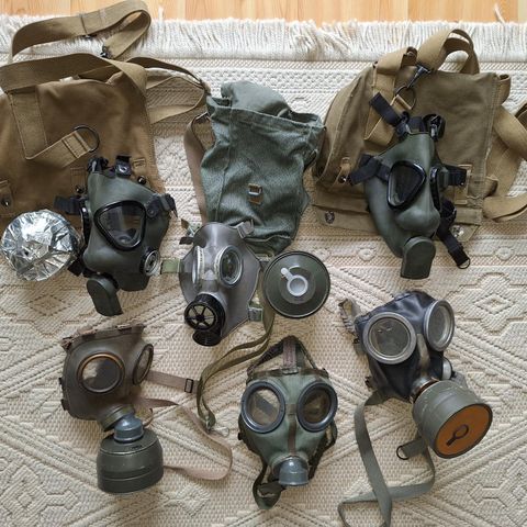 Gassmaske Sivilforsvaret forsvaret politiet militæret filtere