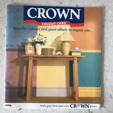 1996 Crown Paints Colour Card Booklet