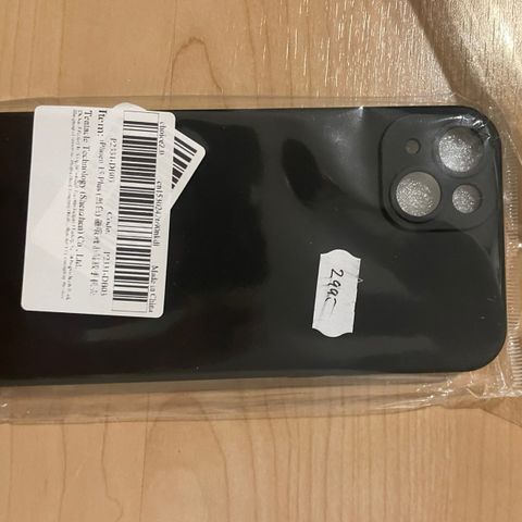 Silicon deksel til iphone 15 PLUS, svart