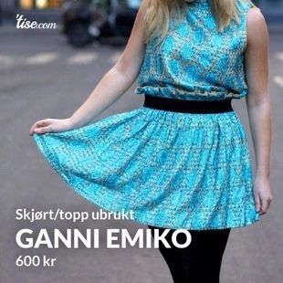 Ganni Emiko jackuard topp+skjørt