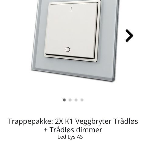 2x veggbryter trådløs + dimmer