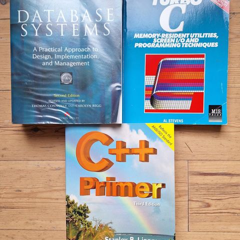 Programmeringsbøker / vintage programmeringsbok, C++, Turbo C,  EDB, IT bok