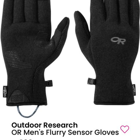 Flurry Sensor Gloves, ullblanding, str. XL