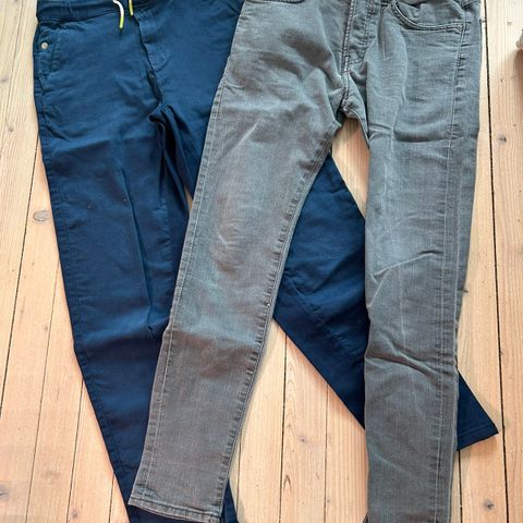 Grå skinny stretch-jeans  str 170 (14år+)