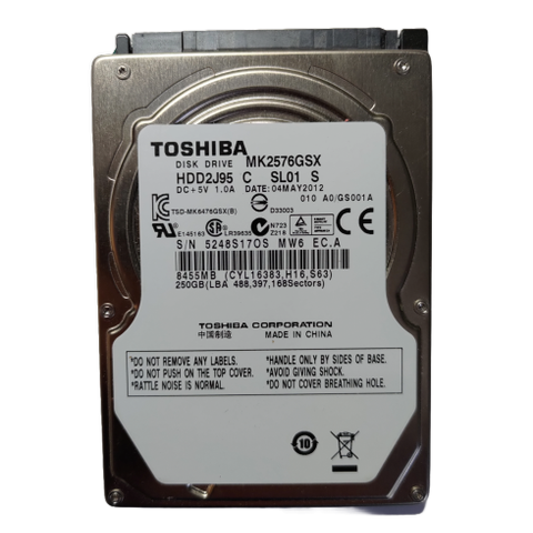 "Retro" Toshiba 2,5" SATA Harddisk