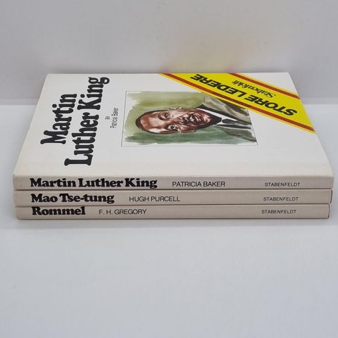 3 stk bøker fra Store ledere Stabenfeldt Biografiserien
