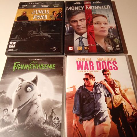 Frankenweenie - War Dogs - Jungle Fever - Money Monster