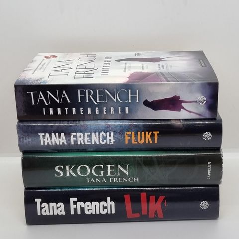 4 stk Tana French bøker. 3 hardcover og 1 pocket