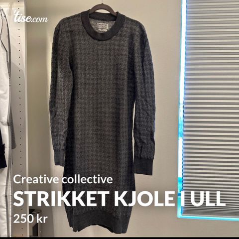 Strikket ullkjole fra Creative Collective