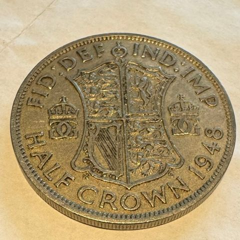 mynt. Half crown 1948