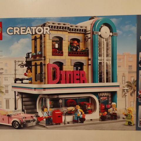 100% Ny Uåpnet Lego 10260 Creator Expert Downtown Diner Spisested i byen