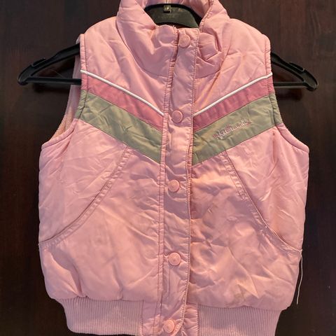 Rosa fleece fôret vest