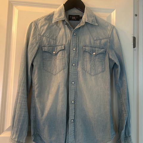 Ralph Lauren denimskjorte/olaskjorte str 2 (S/M)