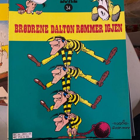 Lucky Luke 34 - brødrene dalton rømmer igjen - 3.utg -ulest