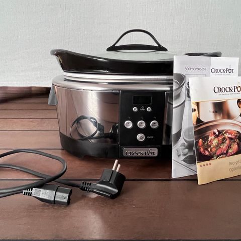 Crock-Pot slow cooker 5,7 liter, med timer