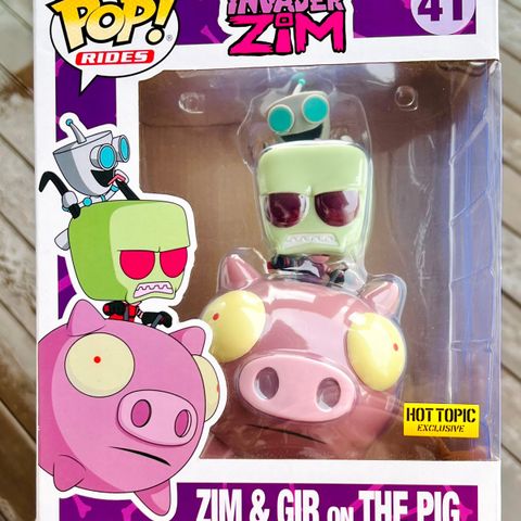 Funko Pop! Rides: Zim & Gir on The Pig | Invader Zim (41) Excl. to Hot Topic