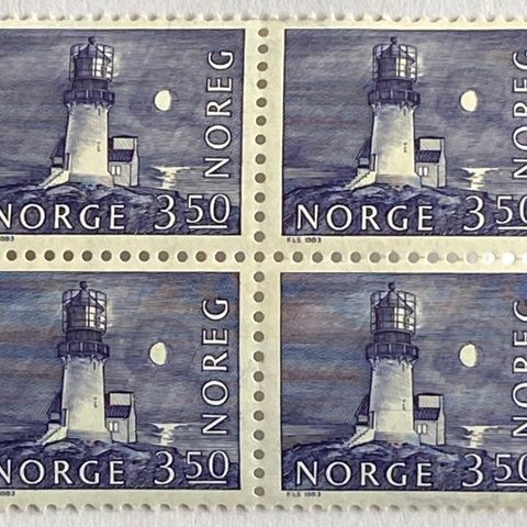 Norge 1983 Byggverk V Lindesnes fyr   NK 925 4-blokk  Postfrisk