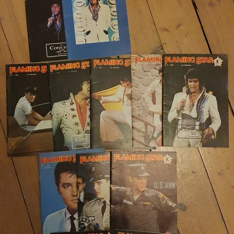 Diverse Flaming Star, Elvis fan blader til salgs fra 1982 til 1986