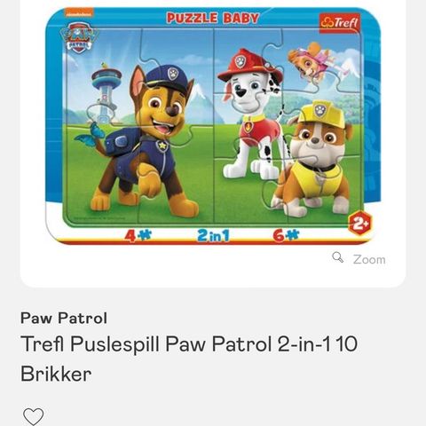 Puslespill paw patrol