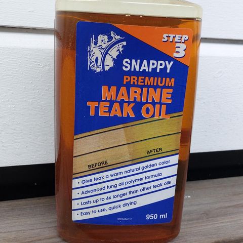 Snappy premium marine teak oil