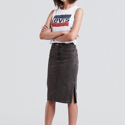 Levis side slit skirt