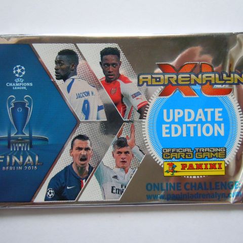 1 uåpnet booster pakke Panini Adrenalyn XL 2015 Champions League fotballkort