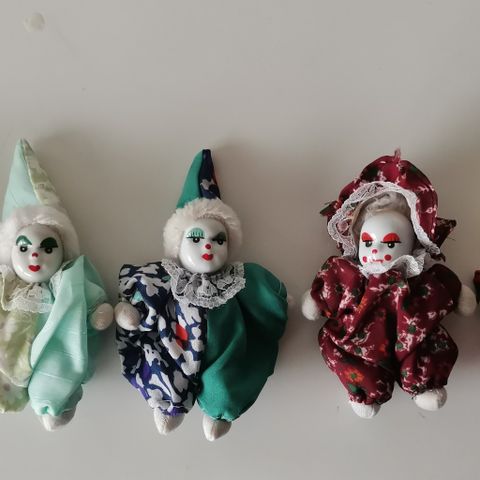 Vintage Klovn dukker. Clowns