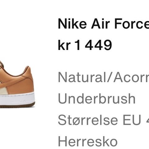 Nike Air Force 1 - Limited Edition Acorn 43 Brun