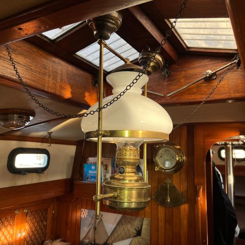 Maritim oljelampe messing maritime lampe seil/båt