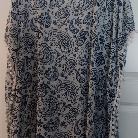 Blå/hvit sarong, one size