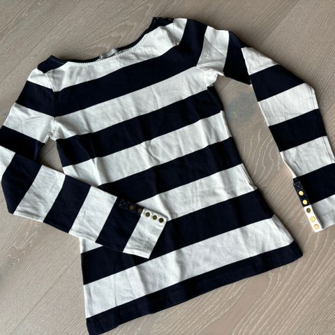 Stripet genser med gullknapper fra H&M str. S