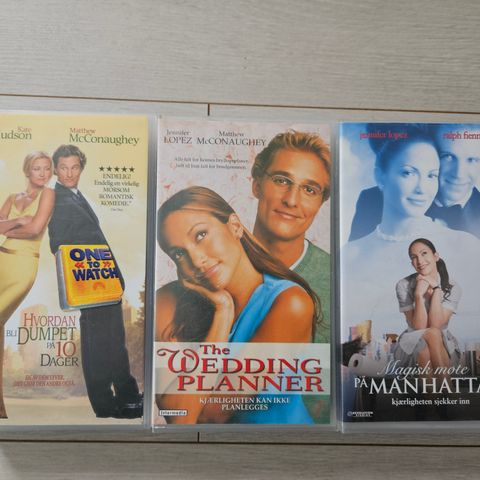 VHS- Kate Hudson- Jennifer Lopez og McConaughey